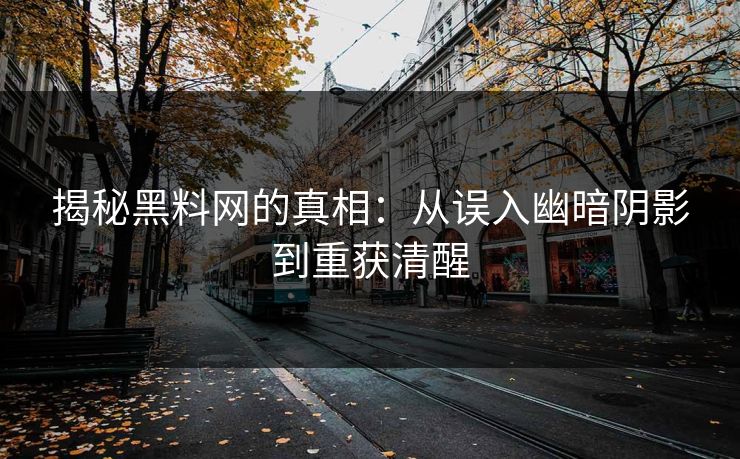 揭秘黑料网的真相:从误入幽暗阴影到重获清醒 揭秘黑料网的真相:从误入幽暗阴影到重获清醒