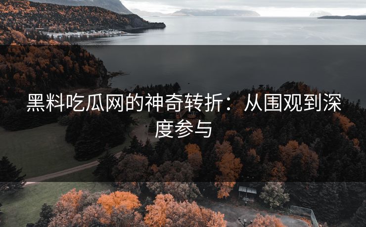 黑料吃瓜网的神奇转折:从围观到深度参与 黑料吃瓜网的神奇转折:从围观到深度参与